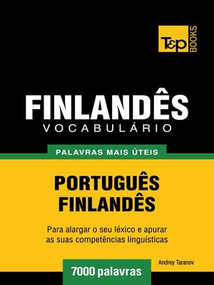cover image of Vocabulário Português-Finlandês